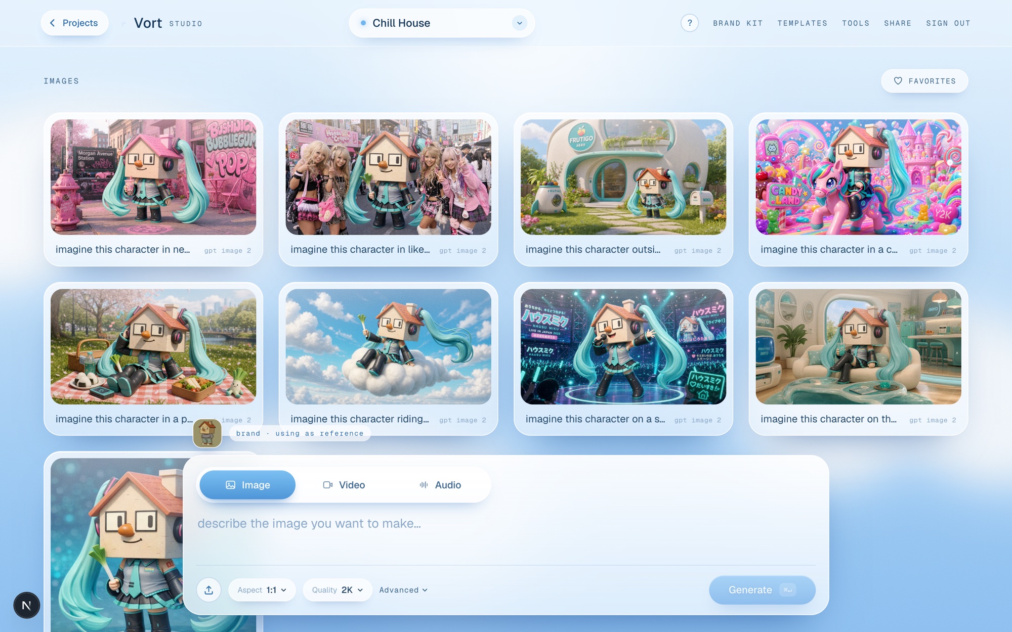 The image section showing every Miku scene